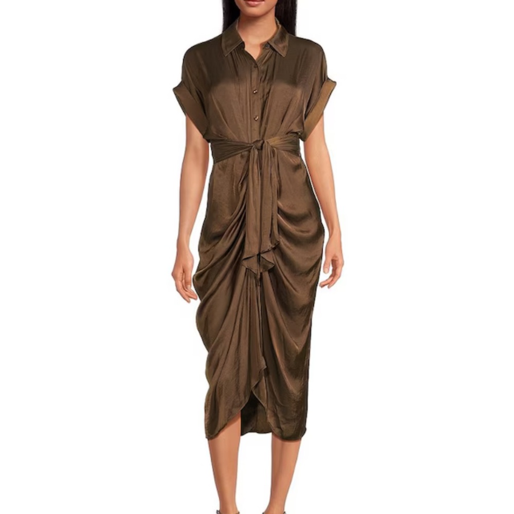 Steve Madden shirt dress size 0 satin